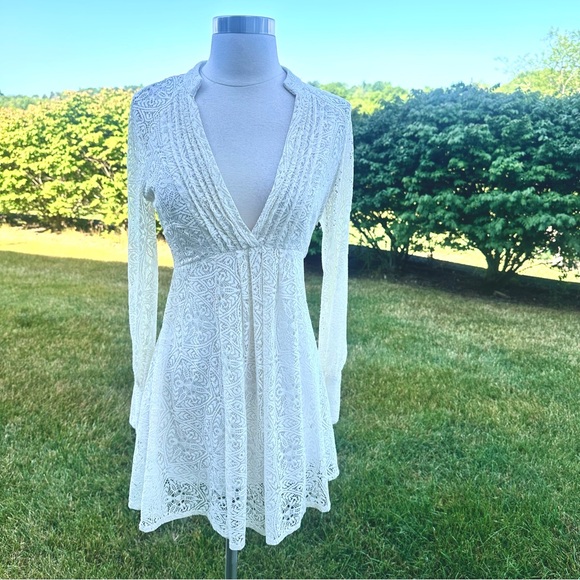 Free People Uptown Lace Mini Dress - Picture 2 of 16